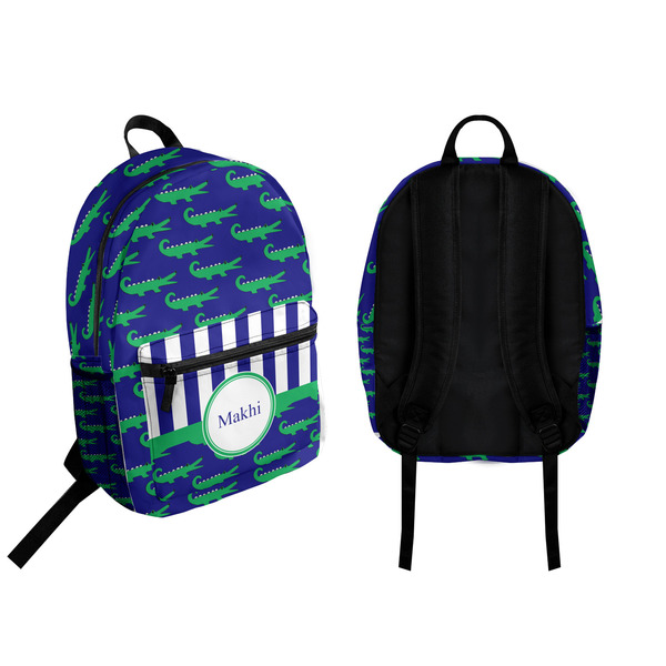 Alligators & Stripes Backpack front and back - Apvl