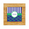 Alligators & Stripes Bamboo Trivet with 6" Tile - FRONT
