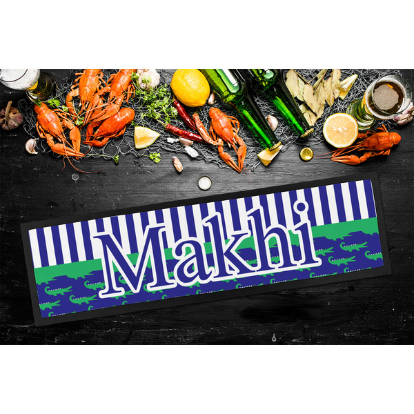 Alligators & Stripes Bar Mat - Large - LIFESTYLE
