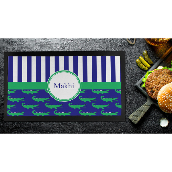 Alligators & Stripes Bar Mat - Small - LIFESTYLE