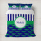 Alligators & Stripes Duvet Cover Set - Full / Queen (Personalized)