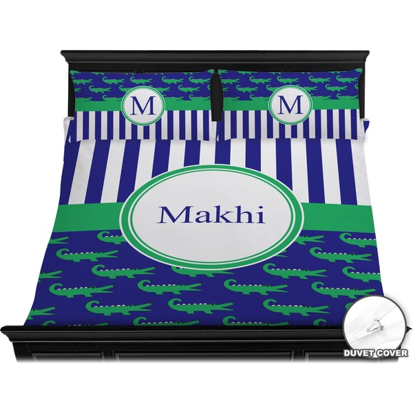 Alligators & Stripes Bedding Set (King) - Duvet