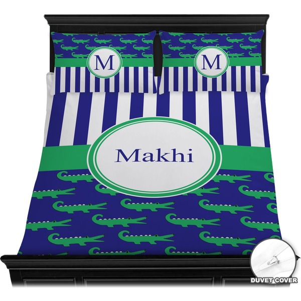 Alligators & Stripes Bedding Set (Queen) - Duvet