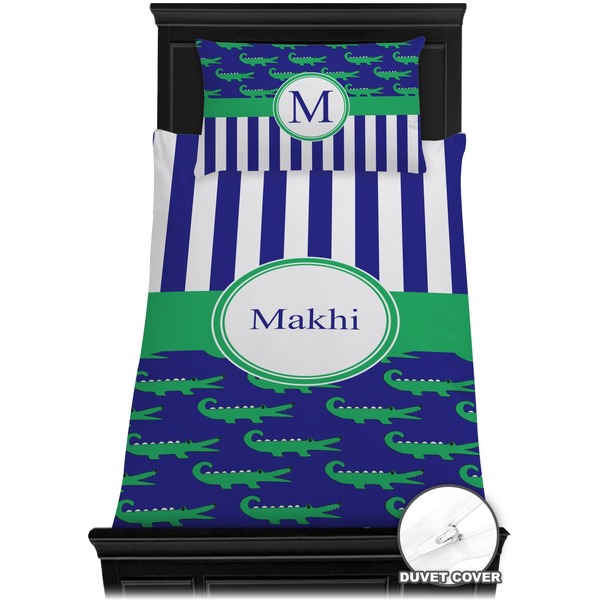 Alligators & Stripes Bedding Set (Twin) - Duvet