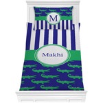 Alligators & Stripes Comforter Set - Twin XL (Personalized)