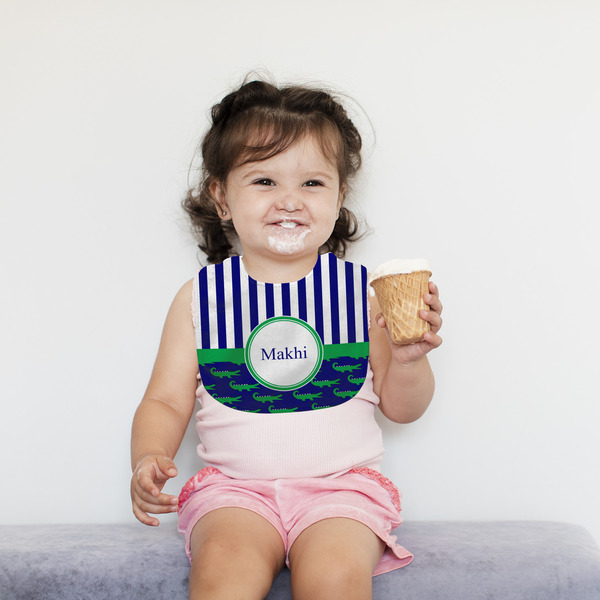 Alligators & Stripes Bib Lifestyle Girl