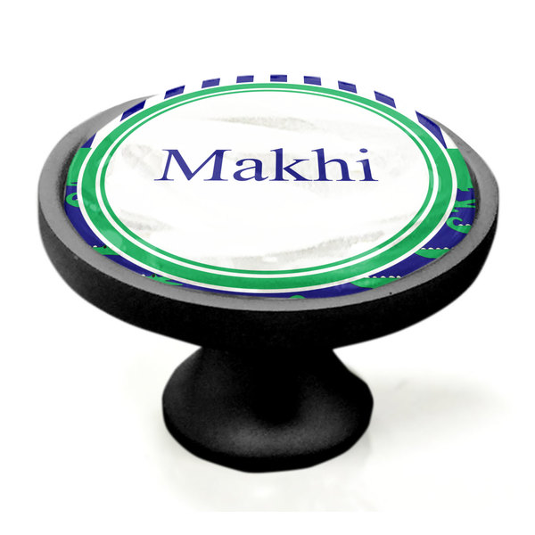 Alligators & Stripes Black Custom Cabinet Knob (Side)