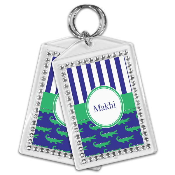 Alligators & Stripes Bling Keychain - MAIN