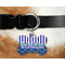 Alligators & Stripes Bone Shaped Dog Tag on Collar & Dog