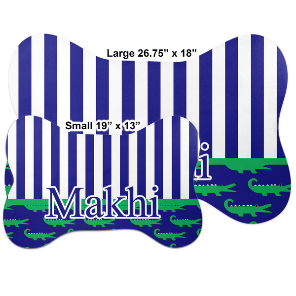 Alligators & Stripes Bone Shaped Mat Comparison