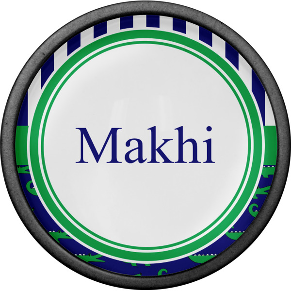 Alligators & Stripes Cabinet Knob - Black - Front