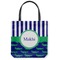 Alligators & Stripes Canvas Tote Bag (Personalized)