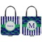 Alligators & Stripes Canvas Tote - Front and Back