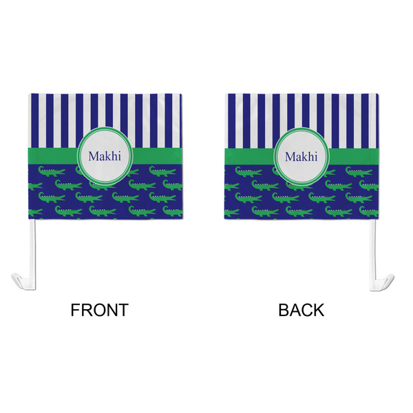 Alligators & Stripes Car Flag - Large - APPROVAL