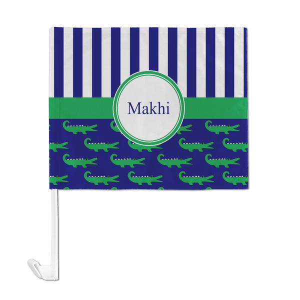 Alligators & Stripes Car Flag - Large - FRONT