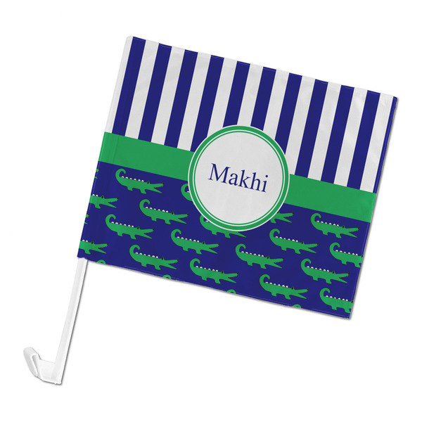 Custom Alligators & Stripes Car Flag - Large (Personalized)