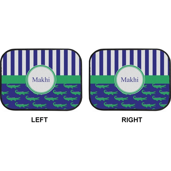 Alligators & Stripes Car Floor Mats (Back Seat) (Approval)