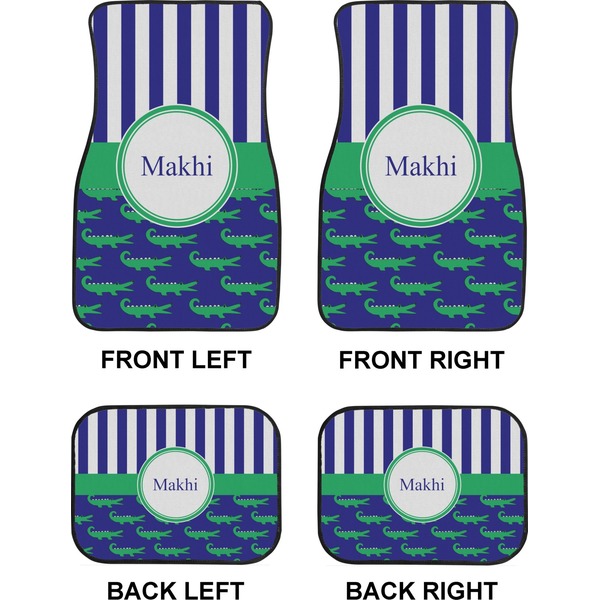Alligators & Stripes Car Floor Mats Set (2F + 2B)