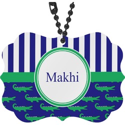Alligators & Stripes Rear View Mirror Decor (Personalized)