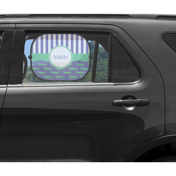 Alligators & Stripes Car Sun Shade Black - In Car Window