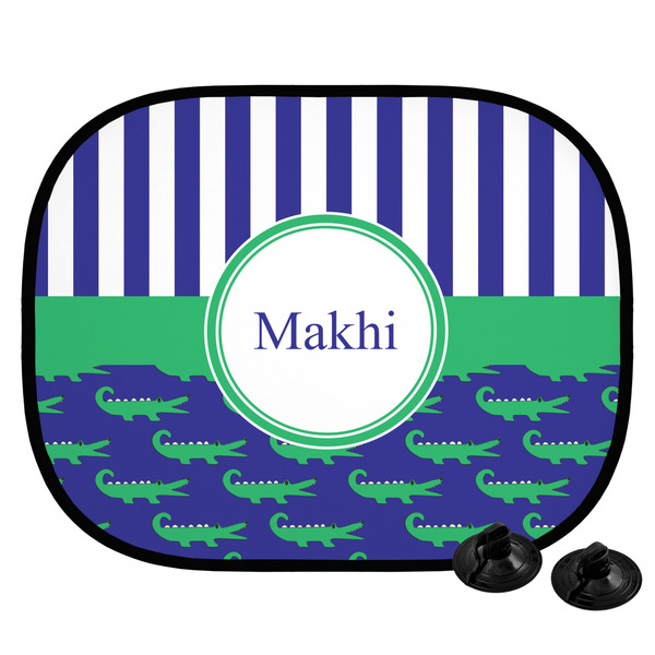 Custom Alligators & Stripes Car Side Window Sun Shade (Personalized)