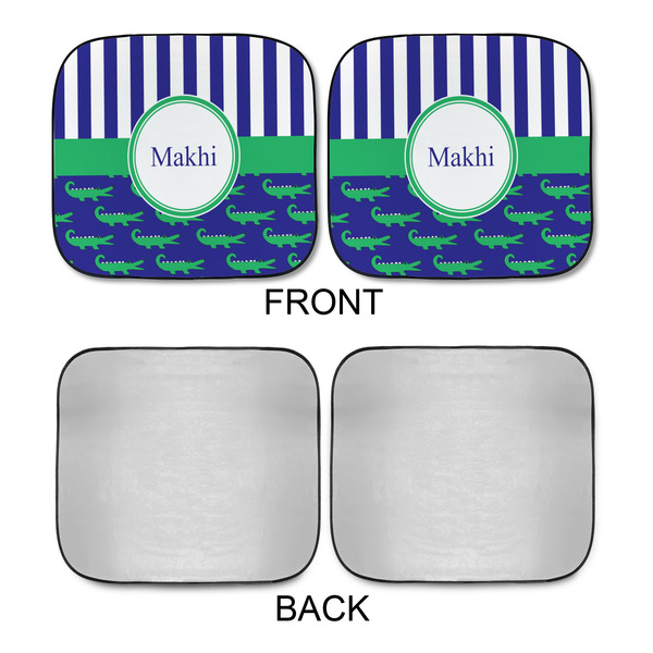 Alligators & Stripes Car Sun Shades - APPROVAL