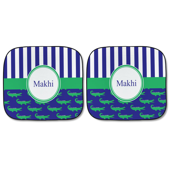 Alligators & Stripes Car Sun Shades - FRONT