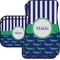 Alligators & Stripes Car Floor Mats Set - 2 Front & 2 Back (Personalized)