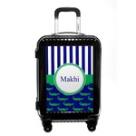 Alligators & Stripes Carry On Hard Shell Suitcase (Personalized)