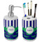 Alligators & Stripes Ceramic Bathroom Accessories Set (Personalized)