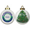 Alligators & Stripes Ceramic Christmas Ornament - X-Mas Tree (APPROVAL)
