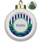 Alligators & Stripes Ceramic Ball Ornament - Christmas Tree (Personalized)