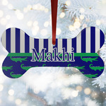Alligators & Stripes Ceramic Dog Ornament w/ Name or Text