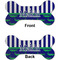 Alligators & Stripes Ceramic Flat Ornament - Bone Front & Back (APPROVAL)