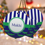 Alligators & Stripes Ceramic Ornament w/ Name or Text