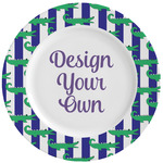 Alligators & Stripes Ceramic Dinner Plates (Set of 4) (Personalized)
