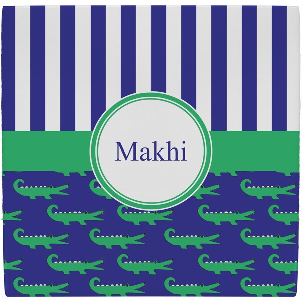 Custom Alligators & Stripes Ceramic Tile Hot Pad (Personalized)