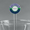 Alligators & Stripes 5.5" Round Plastic Stir Sticks - Clear (Personalized)