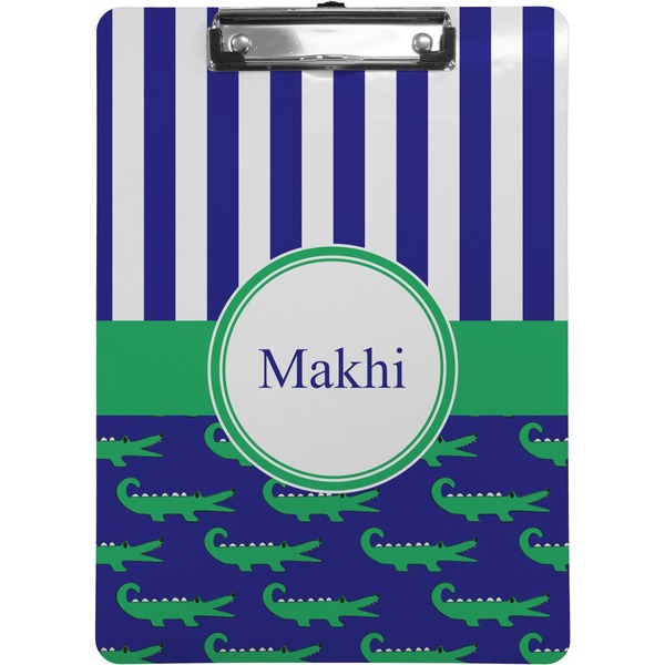 Custom Alligators & Stripes Clipboard (Personalized)