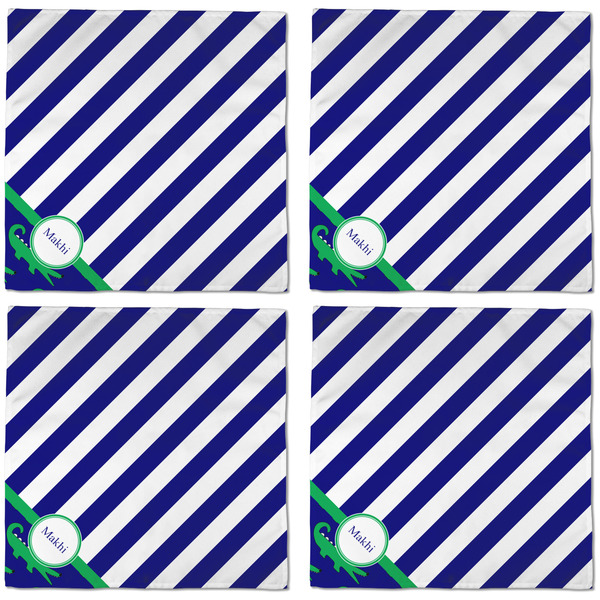 Alligators & Stripes Cloth Napkins - Personalized Dinner (APPROVAL) Set of 4