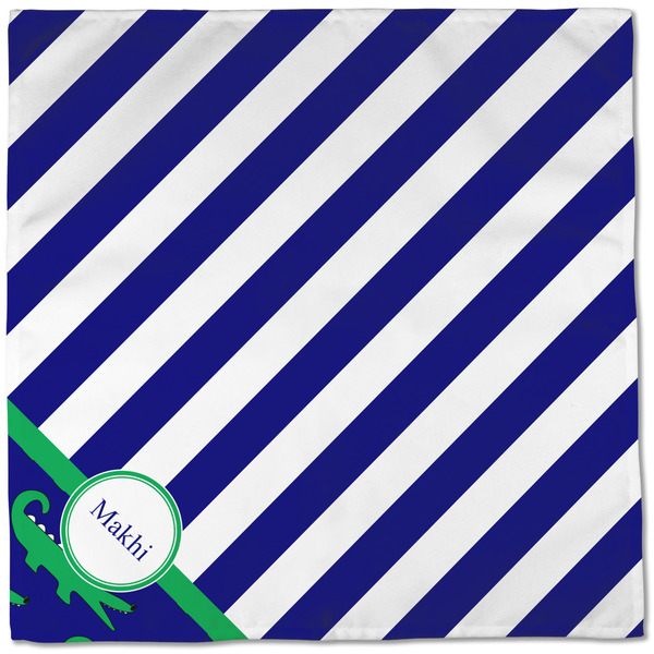 Alligators & Stripes Cloth Napkins - Personalized Dinner (Full Open)
