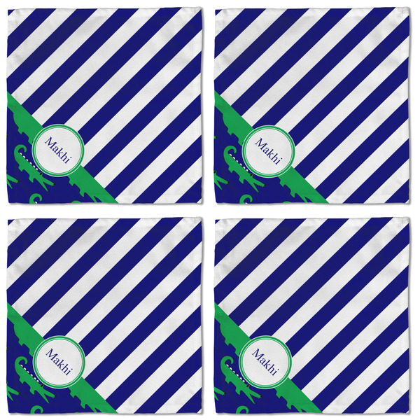 Alligators & Stripes Cloth Napkins - Personalized Lunch (APPROVAL) Set of 4