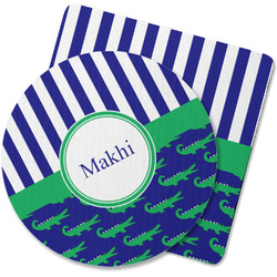 Alligators & Stripes Rubber Backed Coaster (Personalized)