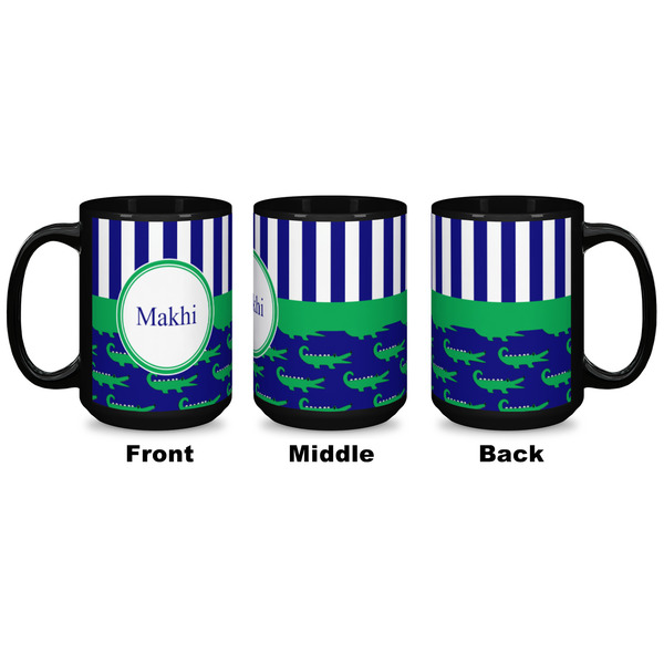 Alligators & Stripes Coffee Mug - 15 oz - Black APPROVAL