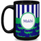Alligators & Stripes 15 Oz Coffee Mug - Black (Personalized)