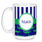Alligators & Stripes Coffee Mug - 15 oz - White