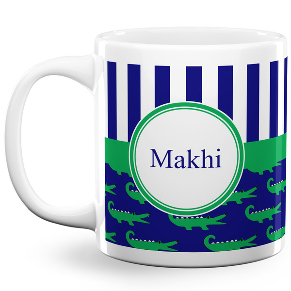 Alligators & Stripes Coffee Mug - 20 oz - White
