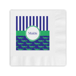 Alligators & Stripes Coined Cocktail Napkins (Personalized)