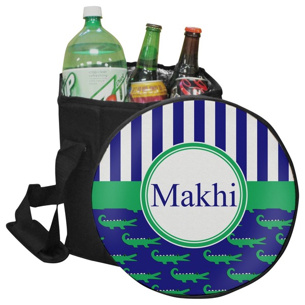 Custom Alligators & Stripes Collapsible Cooler & Seat (Personalized)