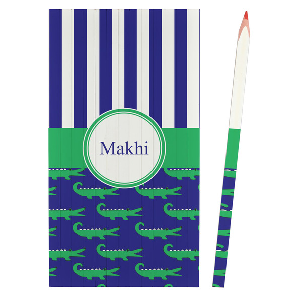 Alligators & Stripes Colored Pencils - Front View